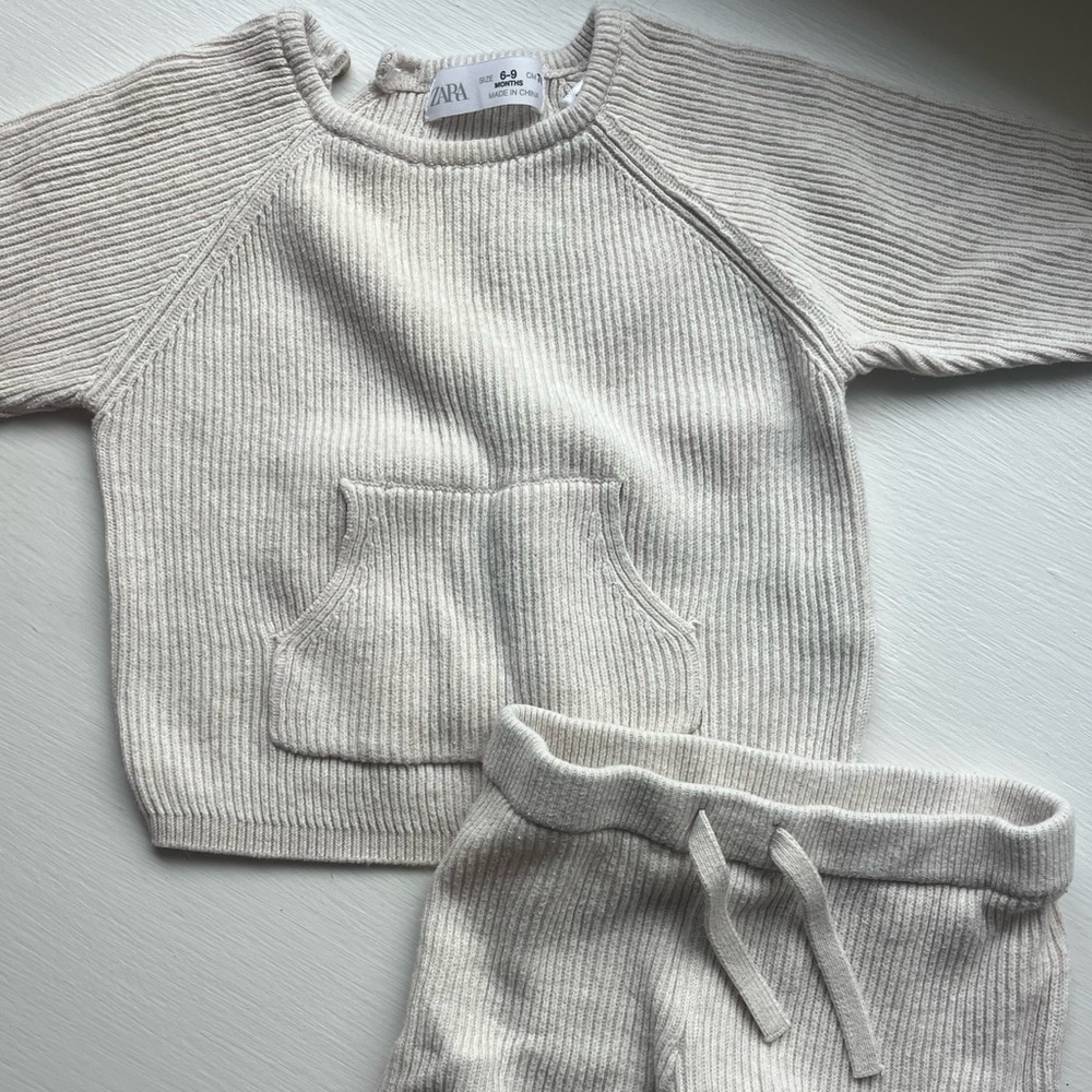 Zara Baby Sweater Knit Set 6-9 months
